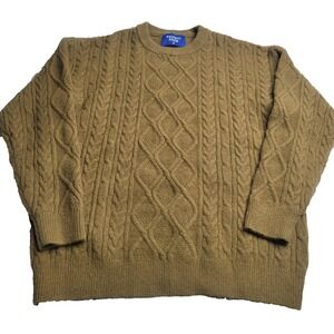 Aelfric‎ Eden Cable Knit Sweater Mustard Yellow Women's Medium Cozy Warm